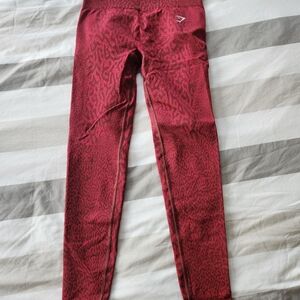 Red Patterned Leggings